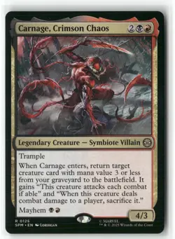 2025 MTG Marvel's Spider-Man Carnage, Crimson Chaos Expansion/Rare #125 - Image 1