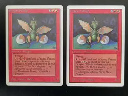 MtG | 2 x Dragon Whelp | Unlimited Edition | Magic the Gathering - Image 1