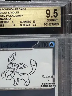 BGS 9.5 Glaceon 069/SV-P Yu Nagaba Pokemon Promo Vintage Nintendo Japanese 2023 - Image 4