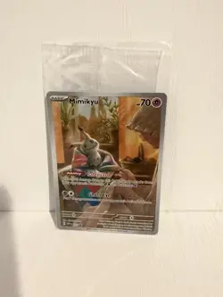 Mimikyu SVP 075 Pladean Fates ETB Full Art Holo SEALED PROMO Pokemon Card - Image 1