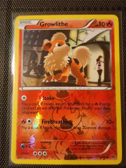 Pokemon Next Destinies 10/99 Growlithe Reverse Holo Near Mint NM Card - Image 1