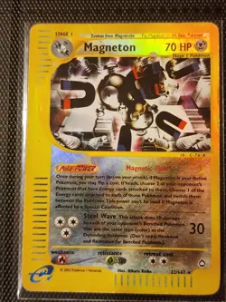 Magneton 22/147 Reverse holo Aquapolis Pokemon English Card - Image 1