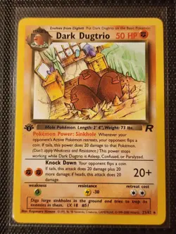 Pokemon Dark Dugtrio 1st Edition 23/82 Team Rocket NM Pokemon Card - Image 1