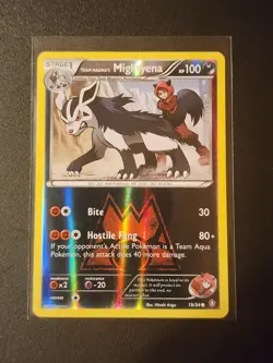 Team Magma's Mightyena 19/34 Double Crisis Reverse Holo LP Pokemon Card - Image 1