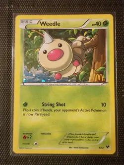 Weedle - 1/12 Promo McDonald's Promos 2014 001/012 LP Pokemon Card - Image 1