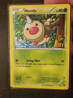 Weedle - 1/12 Promo McDonald's Promos 2014 001/012 LP Pokemon Card - Image 2