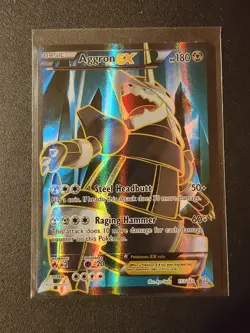 Aggron EX (153 Full Art) Ultra Rare XY - Primal Clash 153/160 LP/NM Pokemon Card - Image 1