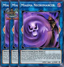 Yugioh! 3x Miasma Necromancer DOOD-EN052 Common 1st Ed NM - Image 1