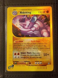 Nidoking 27/147 Reverse Holo Aquapolis Eseries Pokemon Card - Image 1