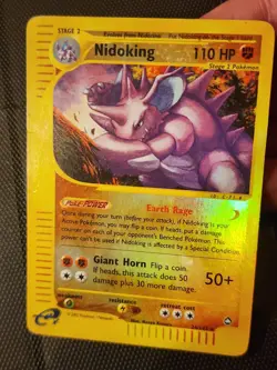 Nidoking 27/147 Reverse Holo Aquapolis Eseries Pokemon Card - Image 3