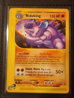 Nidoking (24) Rare Aquapolis 024/147 Pokemon Card - Image 1