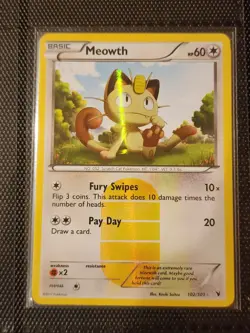 Meowth #102/101 Noble Victories Pokemon Card Secret Rare NM - Image 1