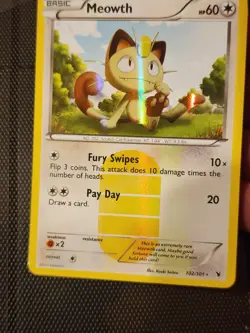 Meowth #102/101 Noble Victories Pokemon Card Secret Rare NM - Image 5