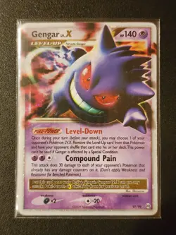 Pokemon Gengar TCG LV.X Platinum Arceus Holo Ultra Rare Card 97/99 - Image 1