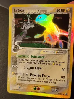 2005 Pokemon Card EX Delta Species | Latios | Holo Rare | #9/113 NM - Image 3