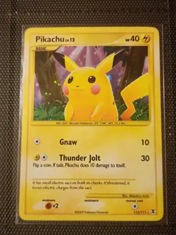 Pikachu 112/111 Rising Rivals Holo Pokemon Card Secret Rare - Image 1