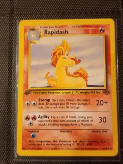 1st Edition Pokemon Card Rapidash Uncommon Jungle 44/64 NM - Image 1