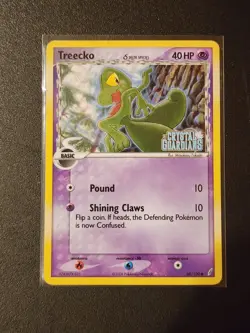 Pokemon TCG Treecko Crystal Guardians 68/100 Reverse Holo Stamped LP Card - Image 1