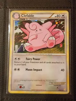 Pokemon TCG Clefable 3/123 HeartGold SoulSilver Holo NM Card - Image 1