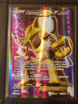 Alakazam EX Full Art 117/124 2016 Pokemon Card XY Fates Collide - Image 1