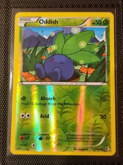 2012 Pokemon Oddish Boundaries Crossed Reverse Holo Black & White Card 1/149 NM - Image 1