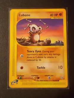 Cubone - Aquapolis 72/147 2002 - E Reader - Pokemon TCG - WOTC - NM Card - Image 1