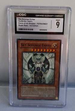 2007 YUGIOH FOTB-EN021 SKY SCOURGE ENRISE Super RARE CGC 9 1st edition - Image 2
