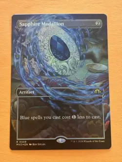 Sapphire Medallion Borderless-Rare 0349-MTG MH3-FOIL - Image 1