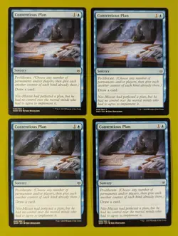 Contentious Plan x4 War of the Spark 4x Playset Magic the Gathering MTG - Image 1
