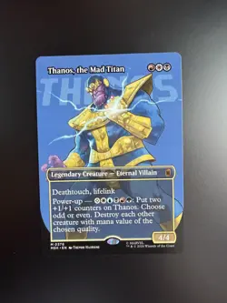 MTG Marvel Super Heroes Thanos, the Mad Titan Borderless 0376 Non-Foil - Image 1