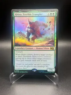 MTG Marvel Super Heroes, Rhino, Terrible Trampler, Foil NM/M - Image 1