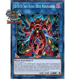 Yugioh! 1x D/D/D Sky King Zeus Ragnarok DOOD-EN049 Secret Rare 1st Ed NM - Image 1