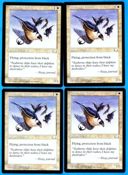 Duskrider Falcon - Weatherlight MTG White Common Creature LP X 4 Pro Black - Image 1