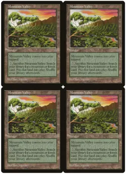 MTG Mountain Valley x4 Mirage Uncommon LP Playset - Image 1