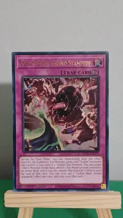 2025 Yugioh Goblin Biker Grand Stampede Trap Card MP25-EN173 Ultra Rare - Image 1