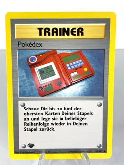 1st Edition Pokedex 87/102 - Base Set - Uncommon Trainer - German Pokemon - VLP - Image 1