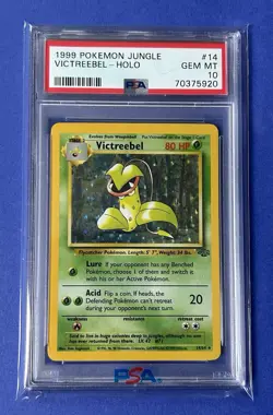 1999 Pokemon Jungle Victreebel Holo #14 PSA 10 GEM MT - Image 1