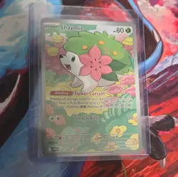 The Pokemon Company Pokemon TCG Shaymin 80HP 185/182 Sv10 IR Full Art Holo EN - Image 1