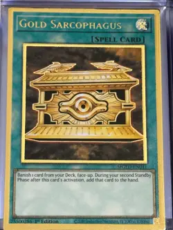 Gold Sarcophagus MGED-EN041 Yu-Gi-Oh YuGiOh Gold Rare 1ST NM - Image 1