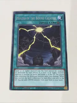 Yugioh Mound of the Bound Creator x 3 - 1st Edition Rare LP - Plus Free Holo - B - Image 2