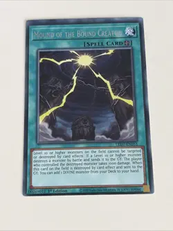 Yugioh Mound of the Bound Creator x 3 - 1st Edition Rare LP - Plus Free Holo - B - Image 3