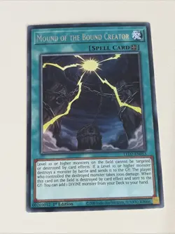 Yugioh Mound of the Bound Creator x 3 - 1st Edition Rare LP - Plus Free Holo - B - Image 4