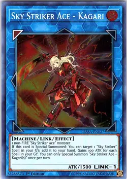 Yugioh Sky Striker Ace DASA-EN027 Super Rare 1st Edition NM - Image 1