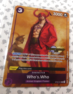 One Piece Card Game English Championship Carte Holo Foil Who's.Who ST04-010 Alt - Image 1