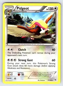 Pidgeot 77/106 2014 XY Flashfire Set Pokemon Card TCG Non Holo Rare - Nm - Image 1