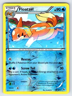 Floatzel 29/106 2014 XY Flashfire Set Pokemon Card TCG Reverse Holo Rare - Nm - Image 1