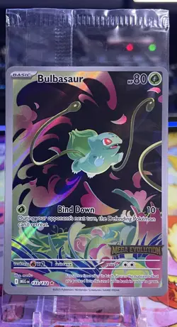 Pokemon Card Bulbasaur 133/132 Mega Evolution Stamped Promo Sealed - Image 1