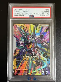 PSA 10 Gundam Card Aerial R+GD01-070 Parallel Limited BOX Ver. β 1Day Shipping - Image 1