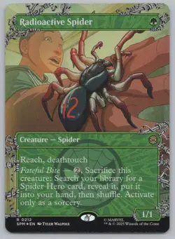 MTG - FOIL Radioactive Spider (Borderless) - Marvel's Spider-Man (SPM) -d865 - Image 1