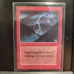 MTG Magic the Gathering Lightning Bolt Beta Edition - Image 1